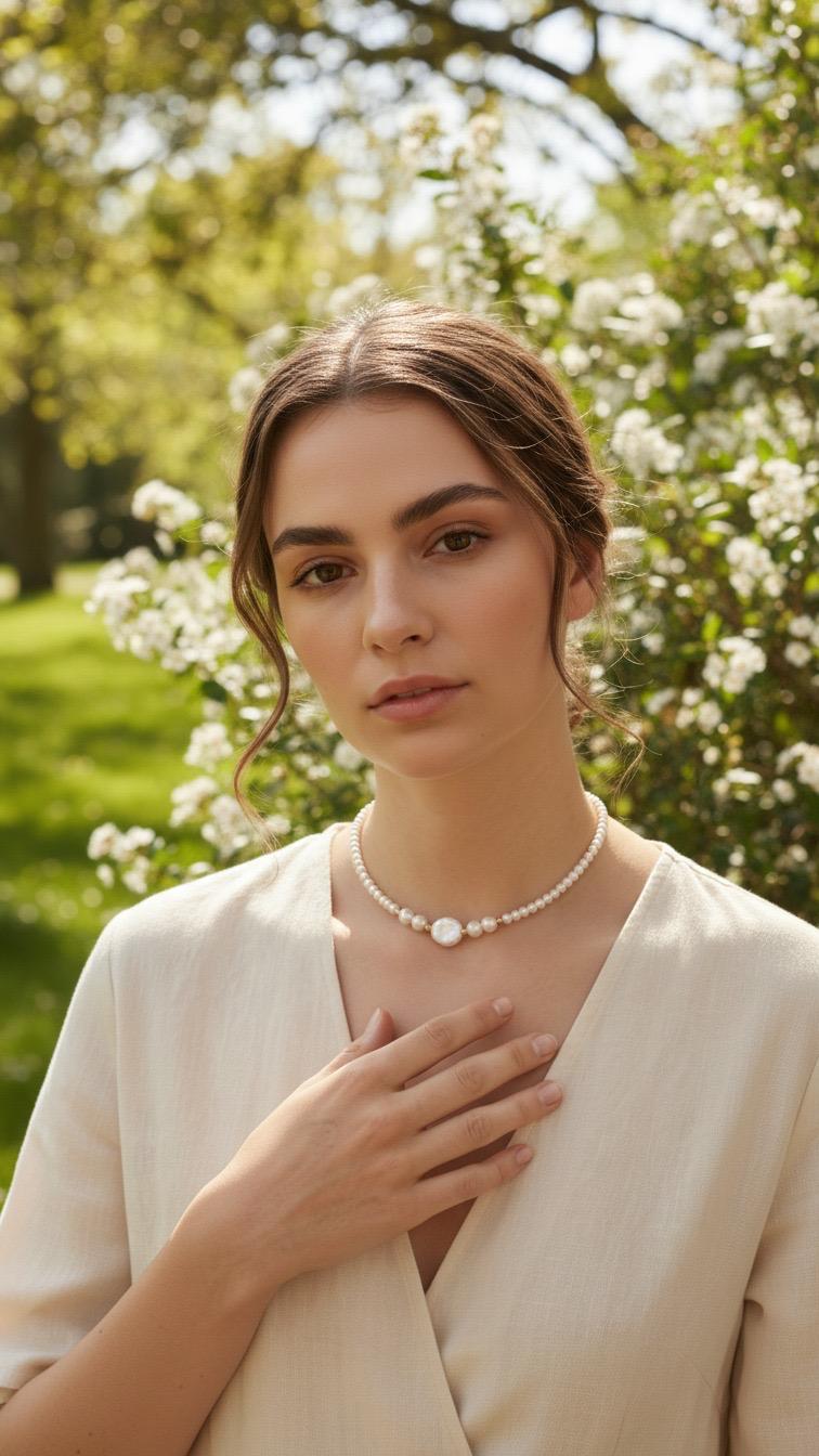 שרשרת פנינים עדינה